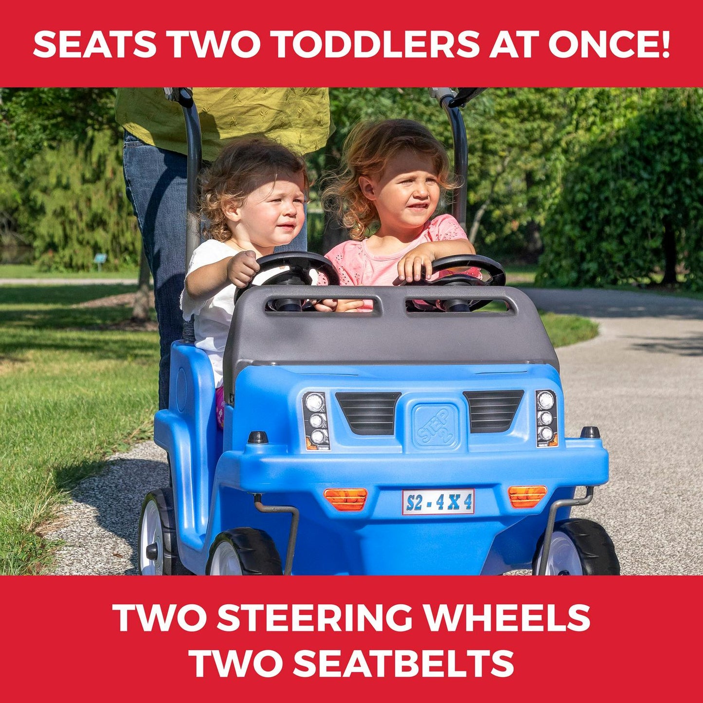 Step2 Side-by-Side Push Around SUV Two-Seater Push Car