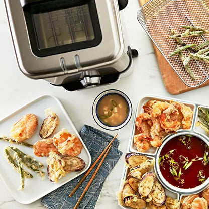 T-Fal Ultimate Steel Deep Fryer with Basket 3.5 Liter Oil and 2.6 Pound Food Capacity