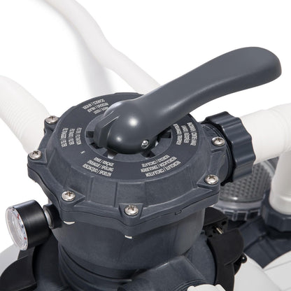 Intex 26651EG Krystal Clear 16 Inch 3,000 GPH Above Ground Pool Sand Filter Pump with Automatic Timer, GFCI, and 6 Function Control, Gray